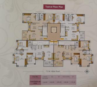 Floor Plan Image of 1160 Sq.ft 2 BHK Apartment / Flat for sale in Govind Nagar Nashik for Rs. 6600000