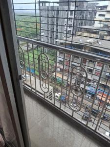 Balcony Image of 610 Sq.ft 2 BHK Apartment / Flat for rent in Akshar Green World, Dighe Thane for Rs. 67000