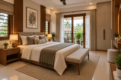 Bedroom Image of 1500 Sq.ft 3 BHK Independent House for sale in Punkunnam Thrissur for Rs. 8600000