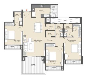Image of 1922 Sq.ft 3 BHK Apartment / Flat for sale in Ganeshpeth Colony, Nagpur for Rs. 21000000