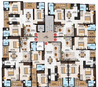 Image of 1526 Sq.ft 3 BHK Apartment / Flat for sale in Jagatpura, Jaipur for Rs. 8393300
