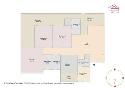 Image of 2135 Sq.ft 3 BHK Apartment / Flat for sale in Sobha Royal Crest by Sobha Limited, Banashankari, Bengaluru for Rs. 33900000