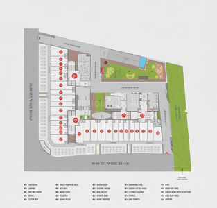 Image of 1845 Sq.ft 3 BHK Apartment / Flat for sale in Sakar Prime, Zundal, Ahmedabad for Rs. 7900000