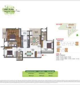 Image of 1691 Sq.ft 3 BHK Apartment / Flat for sale in Brigade Sanctuary, Kachamaranahalli, Bengaluru for Rs. 26000000