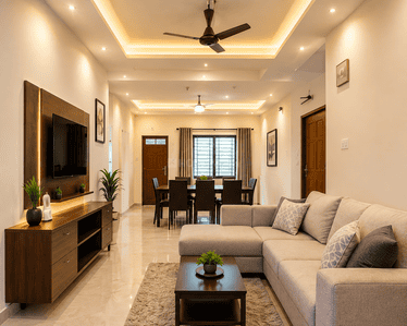 Living Room Image of 1000 Sq.ft 2 BHK Villa for sale in Kodies Paradise Avenue, Sulur Coimbatore for Rs. 5530000