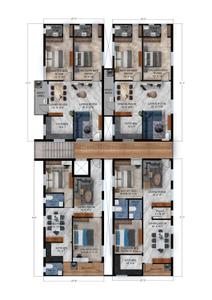 Floor Plan Image of 1100 Sq.ft 2 BHK Apartment / Flat for sale in Penamaluru Vijayawada for Rs. 4200000