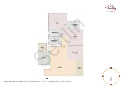 Image of 1499 Sq.ft 3 BHK Apartment / Flat for sale in Sobha Manhattan Towers Town Park Phase 1 W 4 And 5 by Sobha Limited, Yadavanahalli, Bengaluru for Rs. 20550000