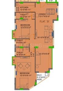 Image of 1600 Sq.ft 3 BHK Apartment / Flat for sale in Bhowanipore, Kolkata for Rs. 24500000