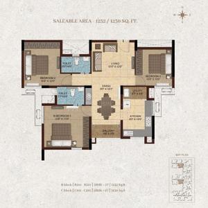 Image of 985 Sq.ft 2 BHK Apartment / Flat for sale in Lifestyle Le Palais, Moulivakkam, Chennai for Rs. 11500000