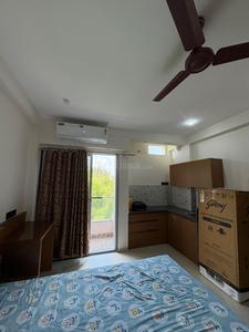Bedroom Image of 500 Sq.ft 1 BHK Builder Floor for rent in Mahalakshmi Nagar Indore for Rs. 16500