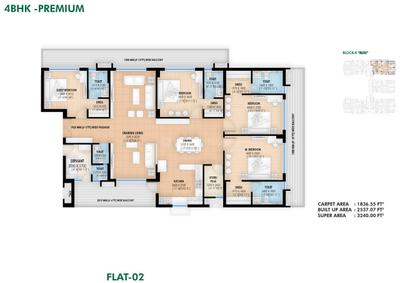 Image of 2660 Sq.ft 5 BHK Apartment / Flat for sale in Vrindavan Yojana, Lucknow for Rs. 19950000