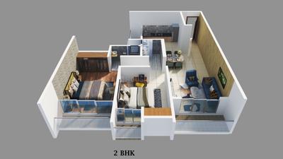 Image of 1050 Sq.ft 2 BHK Apartment / Flat for sale in Codename Panchtatva, Thane West, Thane for Rs. 17300000