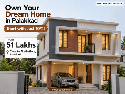 Image of 1500 Sq.ft 3 BHK Villa for sale in Vallikode, Palakkad for Rs. 5100000