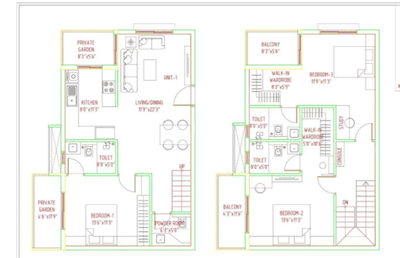 Floor Plan Image of 2135 Sq.ft 3 BHK Duplex for sale in SBR Florenso, K R Puram Bengaluru for Rs. 30000000