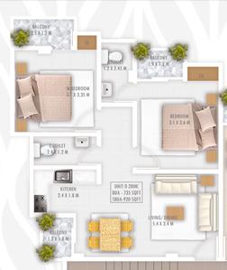 Image of 920 Sq.ft 2 BHK Apartment / Flat for sale in Bhaskar Nagar, Guwahati for Rs. 5800000
