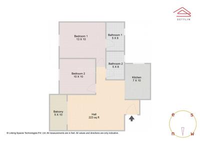 Image of 925 Sq.ft 2 BHK Apartment / Flat for sale in Choodasandra, Bengaluru for Rs. 10430000