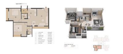Image of 1470 Sq.ft 3 BHK Apartment / Flat for sale in Pacifica Amara, Sanathal, Ahmedabad for Rs. 6800000