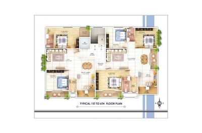 Image of 1500 Sq.ft 3 BHK Apartment / Flat for sale in Besa, Nagpur for Rs. 6300000