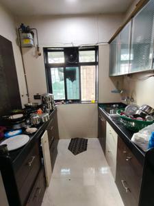 Kitchen Image of 640 Sq.ft 1 BHK Apartment / Flat for rent in Kopar Khairane Navi Mumbai for Rs. 36000