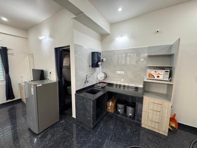 Kitchen Image of 400 Sq.ft 1 RK Apartment / Flat for rent in Aalaya Building Dreams Hill View, J P Nagar Mysore for Rs. 14000