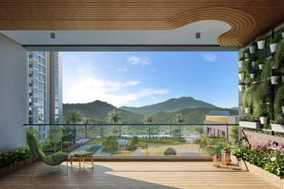 Balcony Image of 3232 Sq.ft 4 BHK Apartment / Flat for sale in Purva Panorama, Thane West Thane for Rs. 65000000