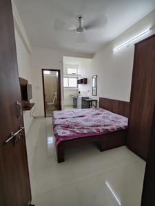 Bedroom Image of 500 Sq.ft 1 RK Builder Floor for rent in Mahalakshmi Nagar Indore for Rs. 10000