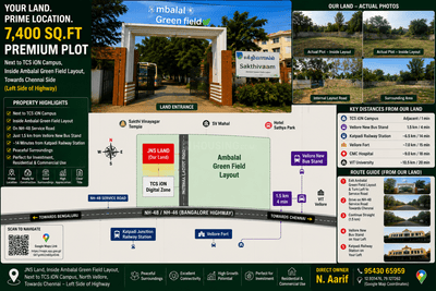 Floor Plan Image of 7400 Sq.ft 1 RK Independent House for sale in Thottapalayam Vellore for Rs. 30000000