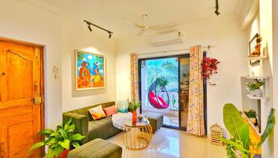 Hall Image of 1200 Sq.ft 2 BHK Apartment / Flat for rent in Marna Siolim Goa for Rs. 70000