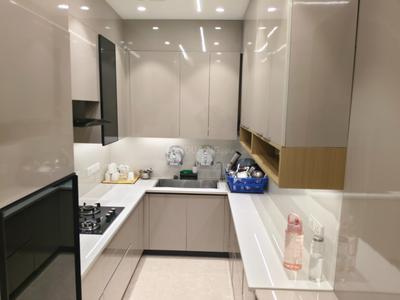 Kitchen Image of 700 Sq.ft 1 BHK Builder Floor for rent in Lajpat Nagar New Delhi for Rs. 56000