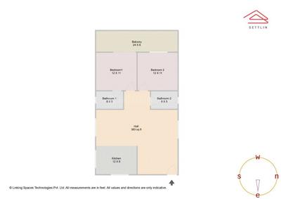 Image of 1350 Sq.ft 2 BHK Apartment / Flat for sale in Sankalp Cherry Blossom by Sankalp Constructions Private Limited, Varthur, Bengaluru for Rs. 11400000