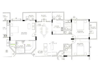 Image of 1860 Sq.ft 3.5 BHK Apartment / Flat for sale in Phoenix Orchid Appartment, Singasandra, Bengaluru for Rs. 12000000