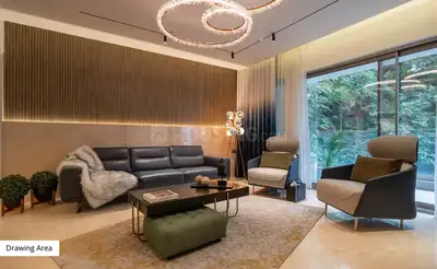 Living Room Image of 5555 Sq.ft 4 BHK Apartment / Flat for sale in DSR GVK Skycity, Somajiguda Hyderabad for Rs. 110000000