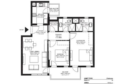 Image of 1484 Sq.ft 2.5 BHK Apartment / Flat for sale in Ireo The Corridors, Sector 67, Gurgaon for Rs. 23800000