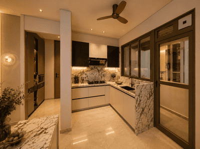 Kitchen Image of 1200 Sq.ft 3 BHK Apartment / Flat for sale in Adani Ten BKC, Bandra East Mumbai for Rs. 67500000