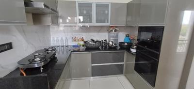 Kitchen Image of 3220 Sq.ft 4 BHK Apartment / Flat for rent in Adani Water Lily, Shantigram Ahmedabad for Rs. 110000