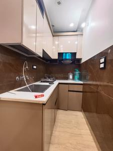 Kitchen Image of 450 Sq.ft 1 BHK Builder Floor for rent in Guru Ji Welfare Homes, Dwarka Mor New Delhi for Rs. 15500