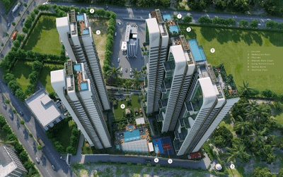 Image of 3300 Sq.ft 4 BHK Apartment / Flat for sale in Highland Hallmark, Anandvalli, Nashik for Rs. 26400000