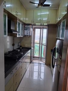 Kitchen Image of 610 Sq.ft 2 BHK Apartment / Flat for rent in Akshar Green World, Dighe Thane for Rs. 67000