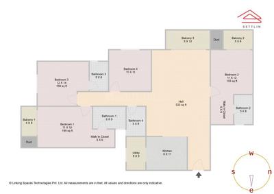 Image of 2210 Sq.ft 4 BHK Apartment / Flat for sale in White Field Ville, Whitefield, Bengaluru for Rs. 37400000