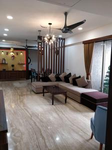Living Room Image of 2163 Sq.ft 4 BHK Apartment / Flat for rent in Goyal Riviera Blues, Prahlad Nagar Ahmedabad for Rs. 130000