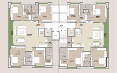 Image of 3100 Sq.ft 4 BHK Apartment / Flat for sale in Vesu, Surat for Rs. 19530000