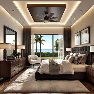 Bedroom Image of 1350 Sq.ft 3 BHK Apartment / Flat for sale in Rustomjee Verdant Vistas, Thane West Thane for Rs. 25100000