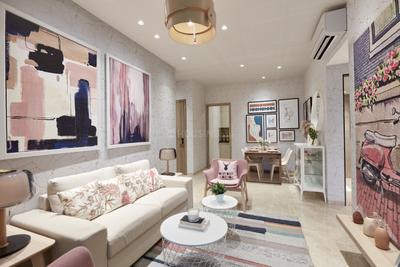 Living Room Image of 460 Sq.ft 1 BHK Apartment / Flat for sale in Hiranandani Kalyan Bldg A Oakwood Bldg B Bridgewood Bldg C Greenwood, Bhiwandi Thane for Rs. 5400000