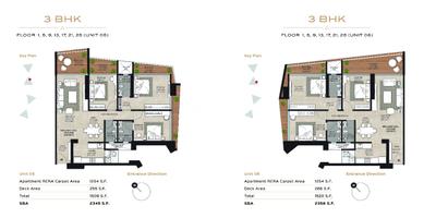 Image of 2288 Sq.ft 3 BHK Apartment / Flat for sale in Patia, Bhubaneswar for Rs. 19500021