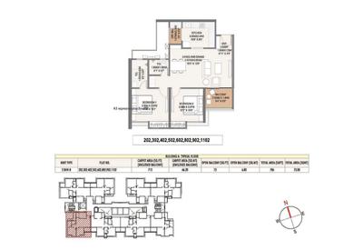 Image of 850 Sq.ft 2 BHK Apartment / Flat for sale in Rahul Downtown, Punawale, Pune for Rs. 9200000