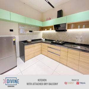 Kitchen Image of 1100 Sq.ft 2 BHK Apartment / Flat for sale in United 38 Divine, Kondhwa Pune for Rs. 7300000