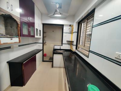 Kitchen Image of 666 Sq.ft 1 BHK Apartment / Flat for rent in Kalp Capitol Flora And Capitol Icon, Sargasan Gandhinagar for Rs. 20500