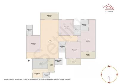 Image of 2585 Sq.ft 4.5 BHK Apartment / Flat for sale in Prestige Lavender Fields by Prestige Projects Pvt Ltd, Gunjur Village, Bengaluru for Rs. 38500000