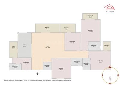 Image of 2765 Sq.ft 4 BHK Apartment / Flat for sale in L And T Raintree Boulevard by L&amp;T Realty, Sahakara Nagar, Bengaluru for Rs. 55800000
