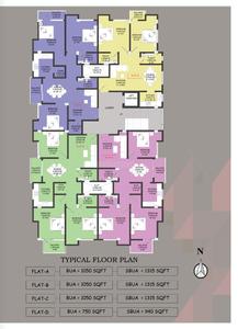 Image of 1052 Sq.ft 3 BHK Apartment / Flat for sale in Aakriti Bougainvillea, Ghoramara, Guwahati for Rs. 6300000